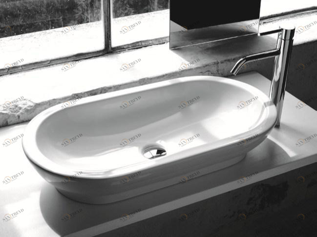 Накладная раковина на столешницу  овальная Ceramica Globo Lavabi sun-id-1476809