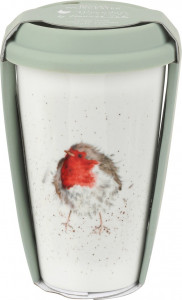 10613389 Royal Worcester Термокружка Royal Worcester "Забавная фауна","Малиновка" 310мл Фарфор костяной