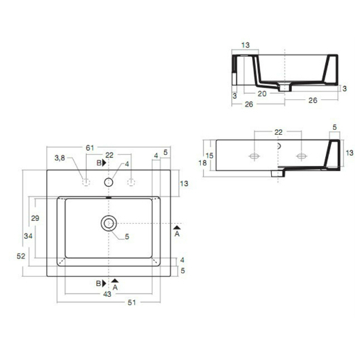 41816 Накладная раковина на столешницу  овальная Santreyd  - Вид №1