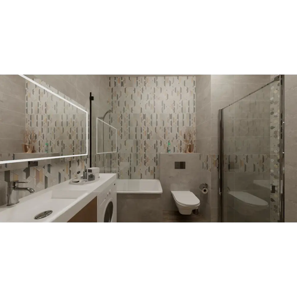 Плитка настенная Lounge Dark 30x60 см 1.62 м² цвет темно-серый Santreyd STLM-2175013 - Вид №4
