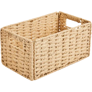 SPACEO Корзина для хранения из бумажных нитей 18×15×30 см бежевая 89344348