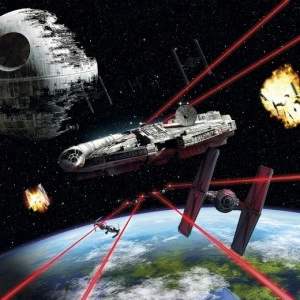 8-489-STAR-WARS-Millennium-Falcon Фотообои Komar Disney 2.54х3.68 м