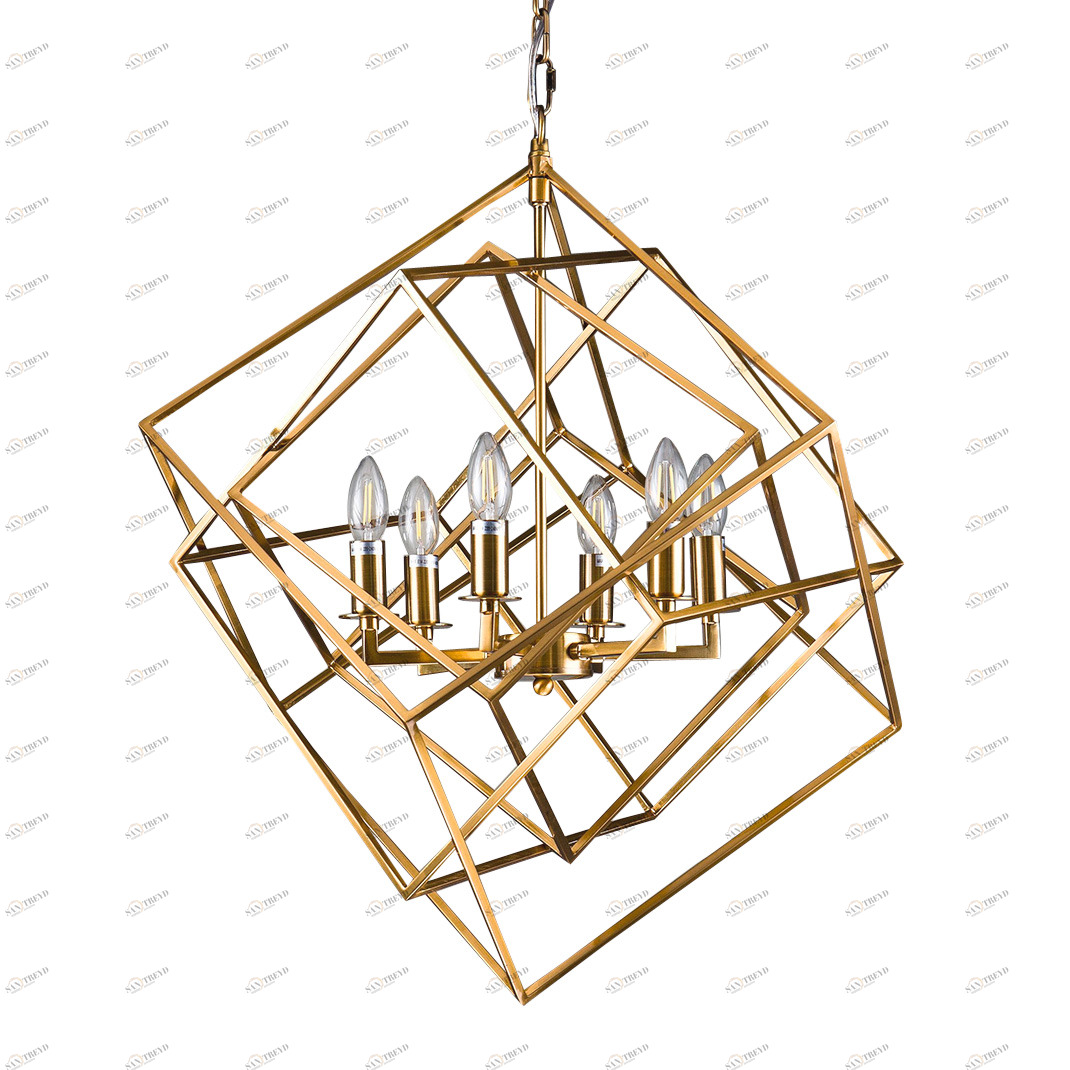 Подвесной светильник Matrix 6 brass от Delight Collection KM0282P-6 brass DELIGHT ДИЗАЙНЕРСКИЕ 243897 Латунь 