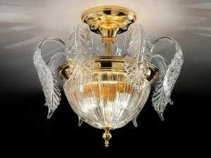 Masiero Потолочный светильник накаливания из дутого стекла с кристаллами Glass