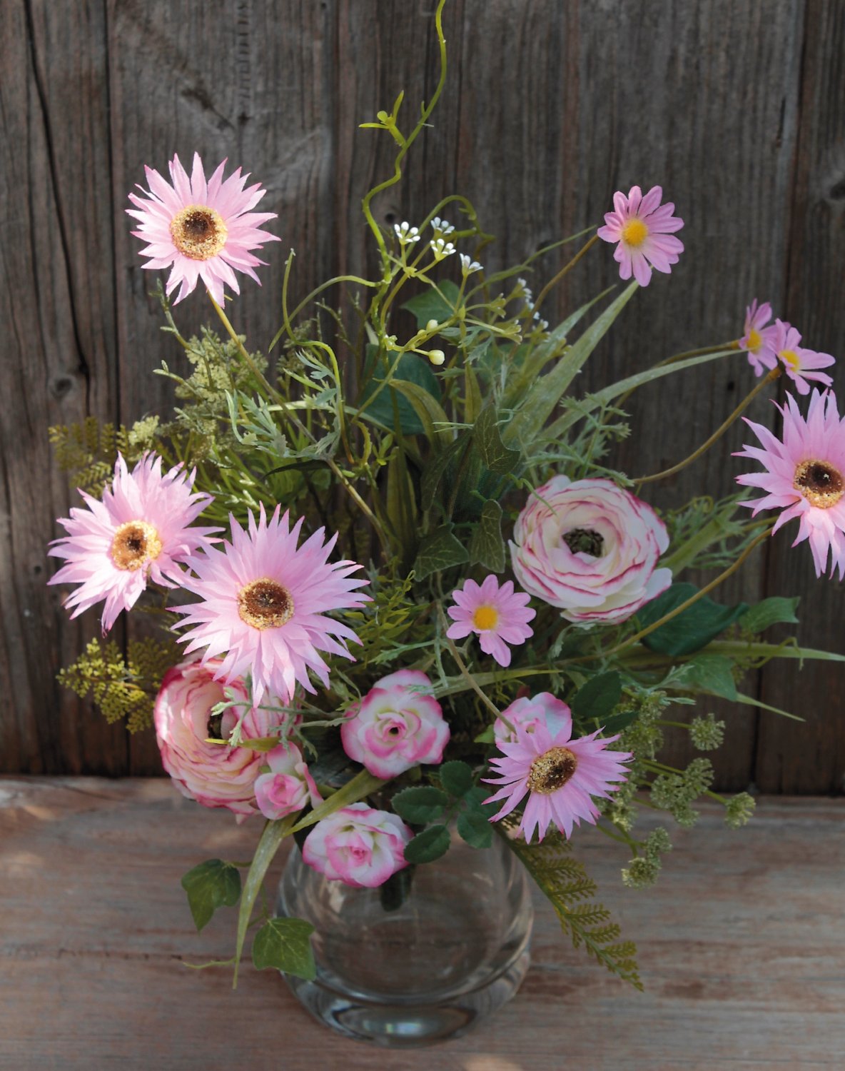 3680 510 a3 Искусственный букет 'роза / гербера / ранункулюс', 45 см, роза H-andreas  - Вид №1