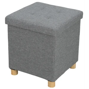 Пуф-столик складной 38x38x43 см цвет серый