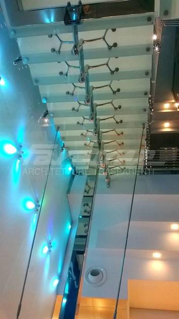 FARAONE Винтовая лестница из нержавеющей стали и закаленного стекла sun-id-1486969 - Вид №8