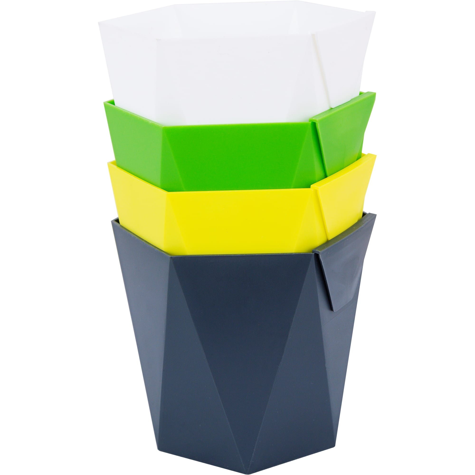 82111138 Кашпо 13.5x12x13.5 см v1 л пластик в ассортименте Пазл Santreyd  - Вид №1