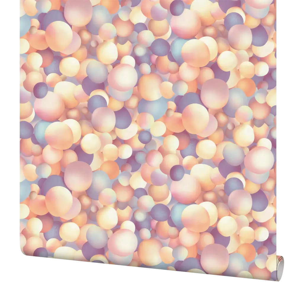 Обои флизелиновые Home Color Bubbles оранжево-фиолетовые 1.06 м HC71650-51 89677054 STLM-2189358