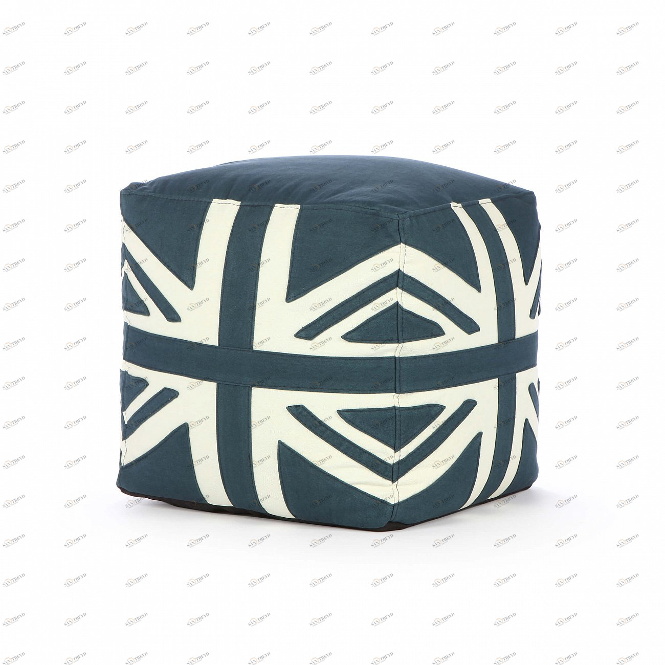 Пуф Union Jack Синий LAZY LIFE PARIS ДИЗАЙНЕРСКИЕ 051183 Белый;синий 