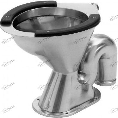 46263 Приставной унитаз напольный Хромированный PURUS Steel Германия