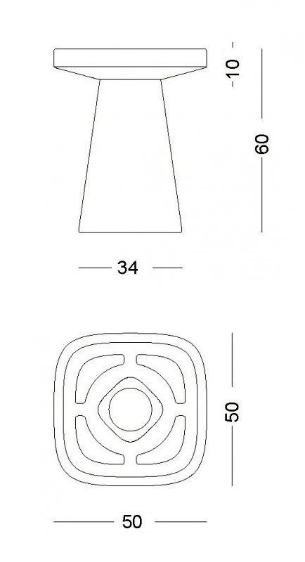 PIMAR Квадратный садовый стол из камня Лечче  Ca11  - Вид №1