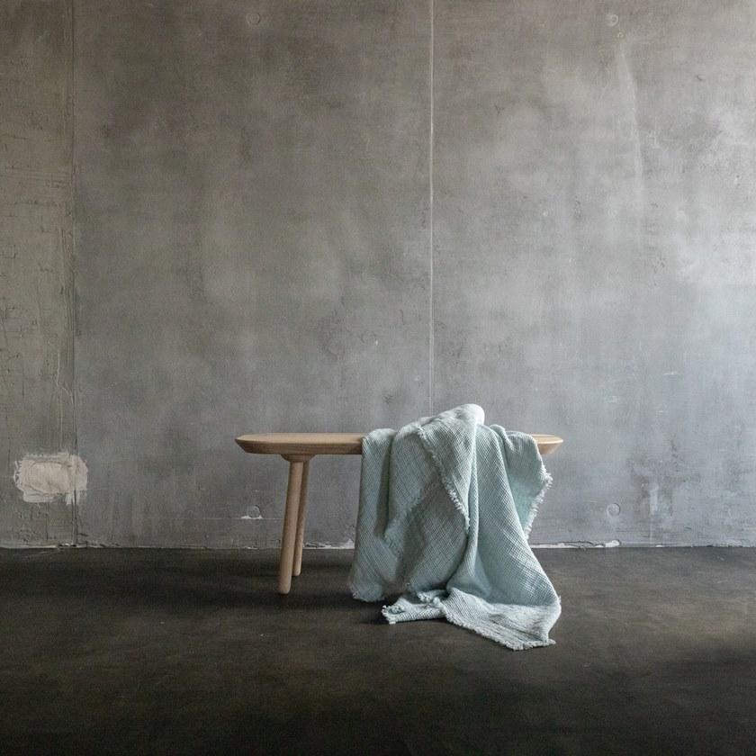 LinenMe Однотонный льняной плед ручной работы Washed waffle big 0914301  - Вид №1