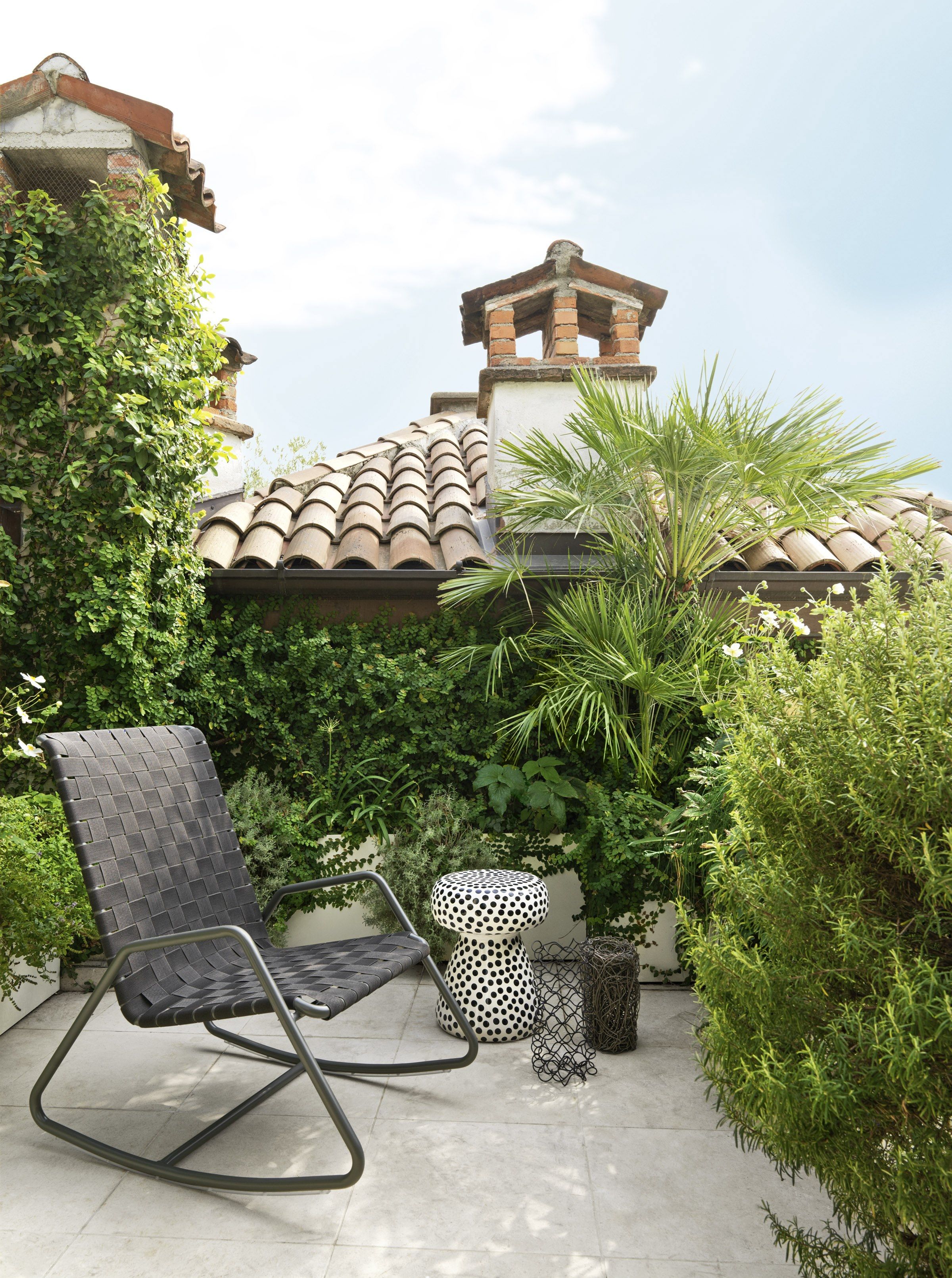 Кресло-качалка с порошковым покрытием из алюминия с подлокотниками Gervasoni Gervasoni Outdoor ARCH-00053592 - Вид №4