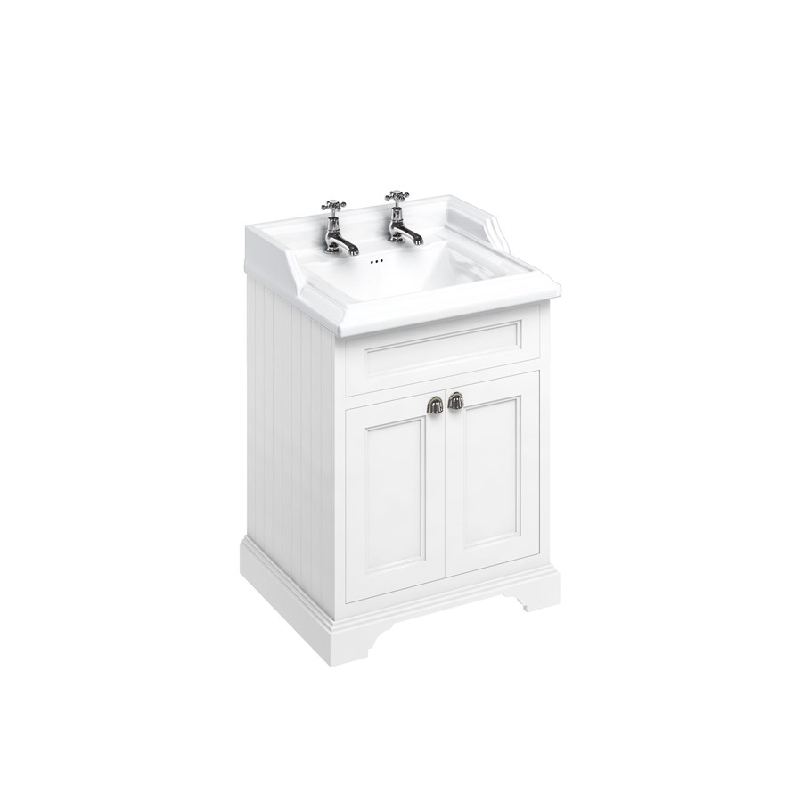 Burlington Отдельностоящий блок 65 с дверьми и классической раковиной Classic Grey с 1 отверстием под смеситель Раковина FF8G_B15 1TH  - Вид №2