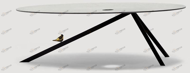 da a Овальный обеденный стол из металла sun-id-1371654