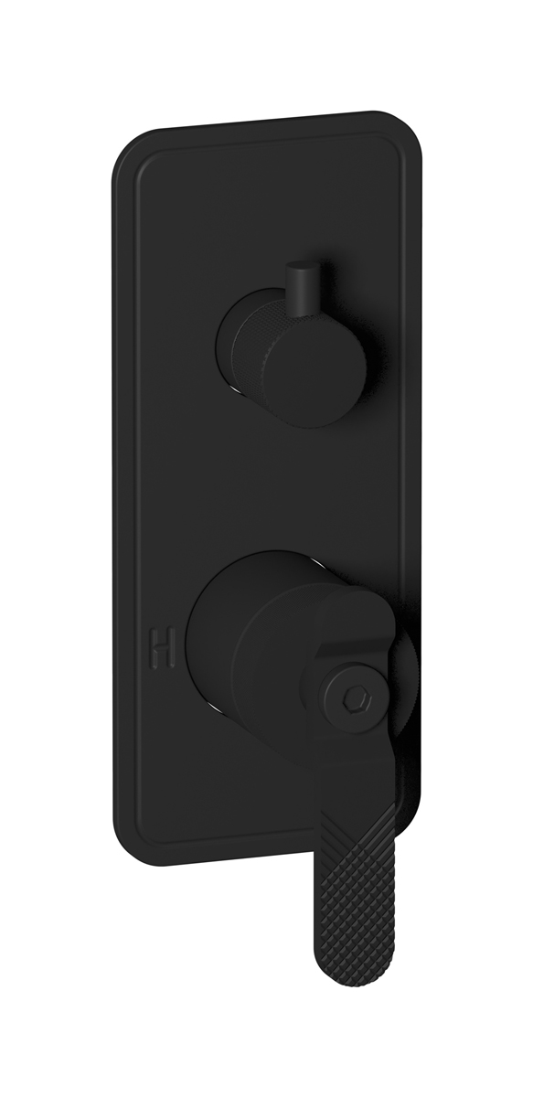 Внешние части встроенного в стену смесителя на 3 потребителя WE ARE IB b2312np Matt Black Bold