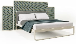 Paolo Castelli Кровать из ткани с высоким изголовьем