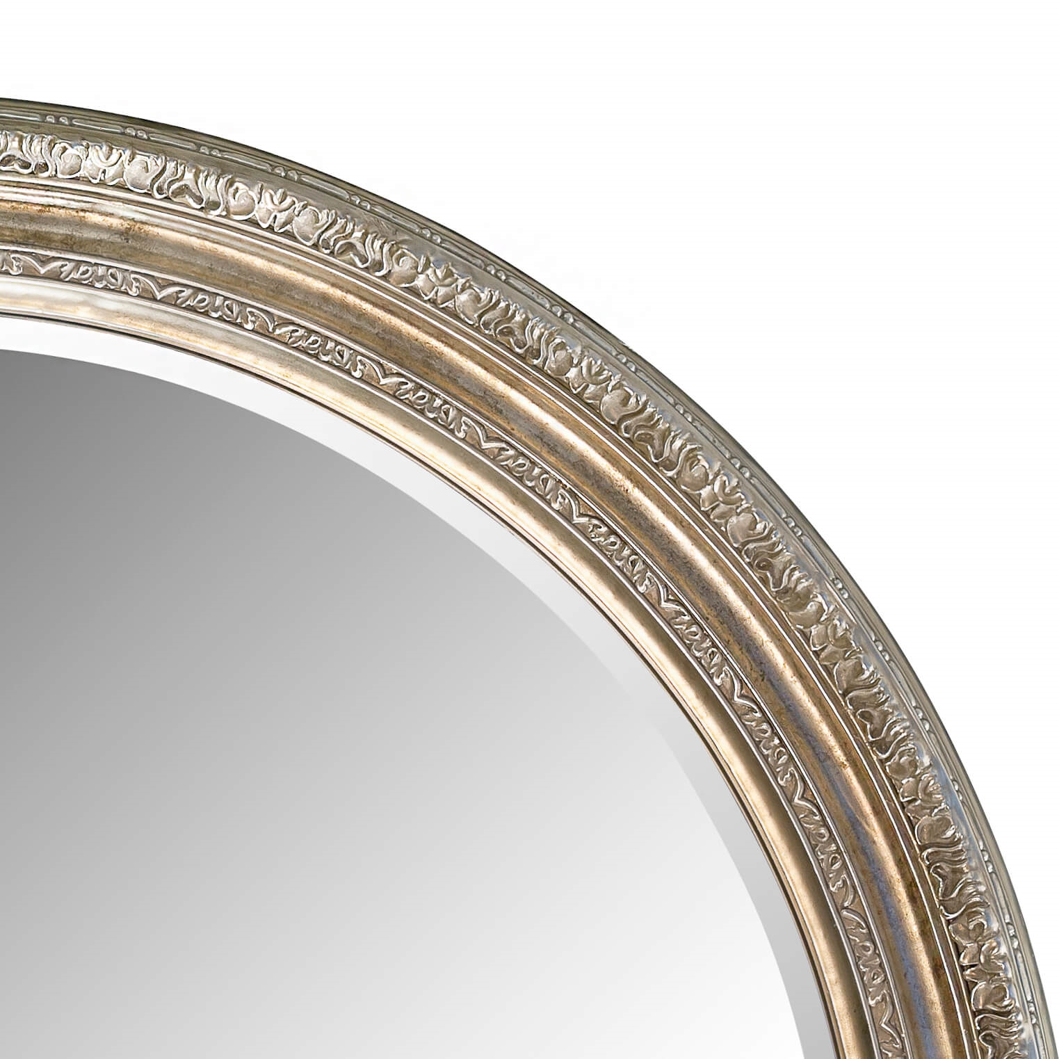 600545-02 ABHIKA ТЕМП. ЗЕРКАЛЬНАЯ РАМА D140 SILVER  - Вид №1