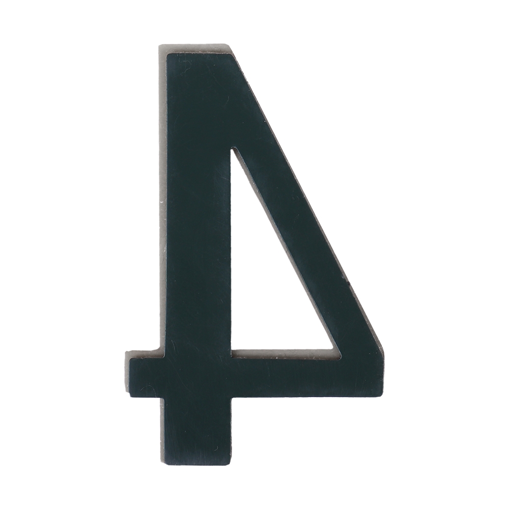 Дверной номер  «4», 37х5х60 мм, серебро LJPS0100 Public Steel Россия  - Вид №1