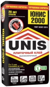 Плиточный клей Юнис 2000 25кг