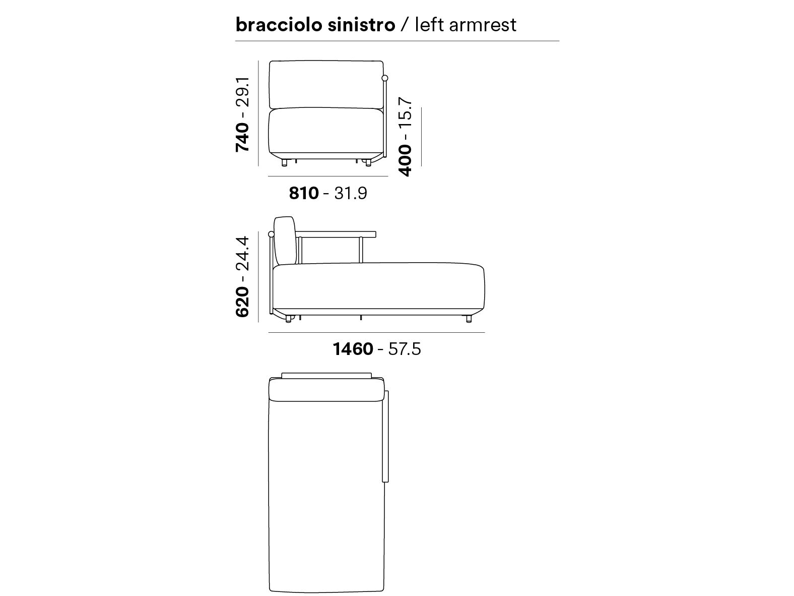 Шезлонг из ткани Pedrali Arki-Sofa ARCH-00043697 - Вид №8