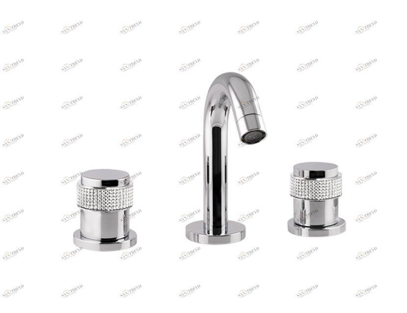 071421.HN0.50 Биде с тремя отверстиями и Swarovski Яркий хром Mestre 