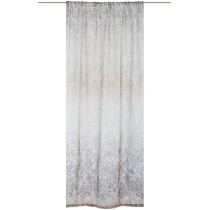 Штора на ленте «Вензель-1» 160х260 см цвет бежево-коричневый