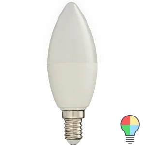Лампа умная светодиодная Wi-Fi Ledvance Smart Plus E14 220-240 В 5 Вт свеча матовая 470 лм, изменение цвета RGB 84515116 STLM-2201033