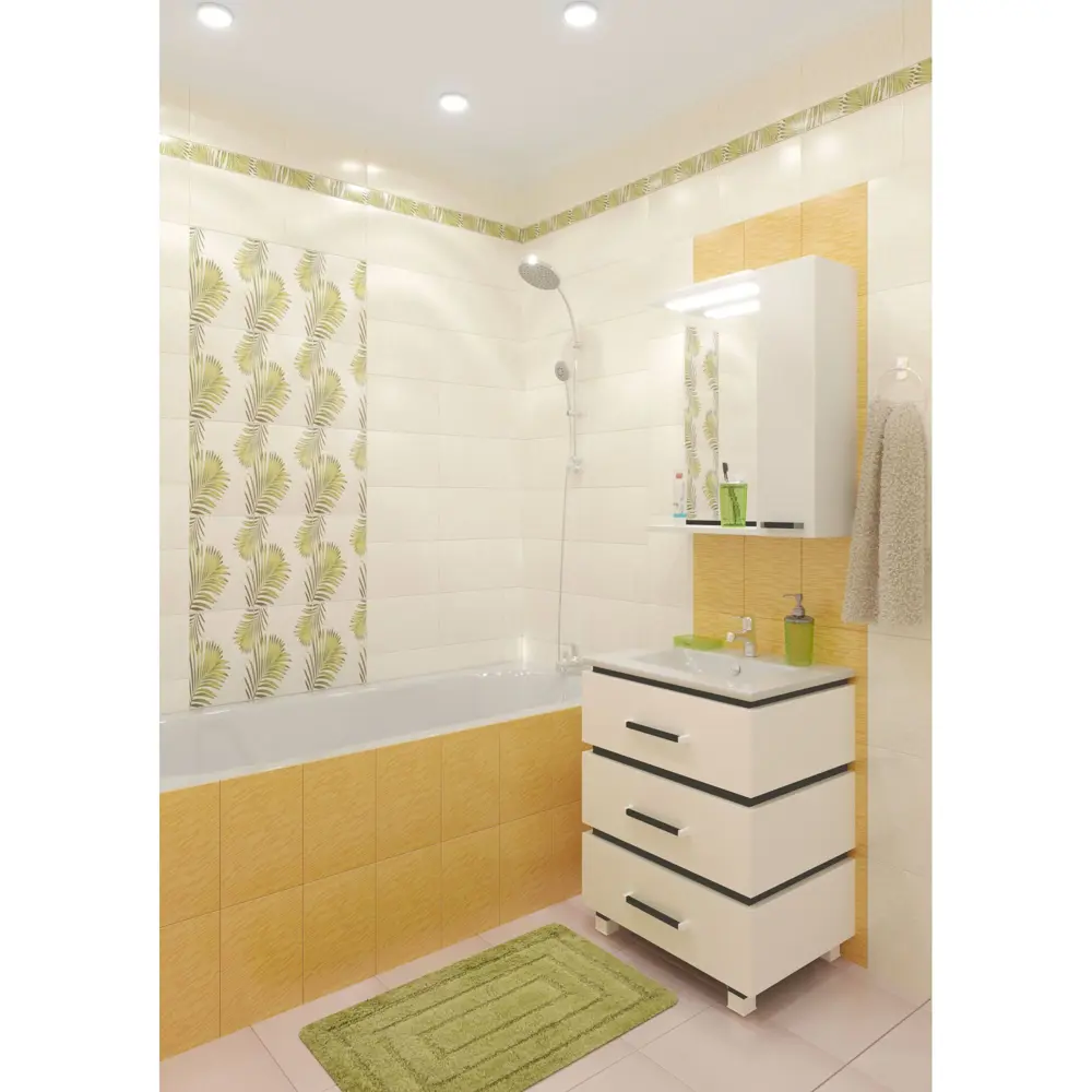 Тумба под раковину напольная Sanflor «Торонто» 75 см цвет светлое дерево STLM-2052854 - Вид №6