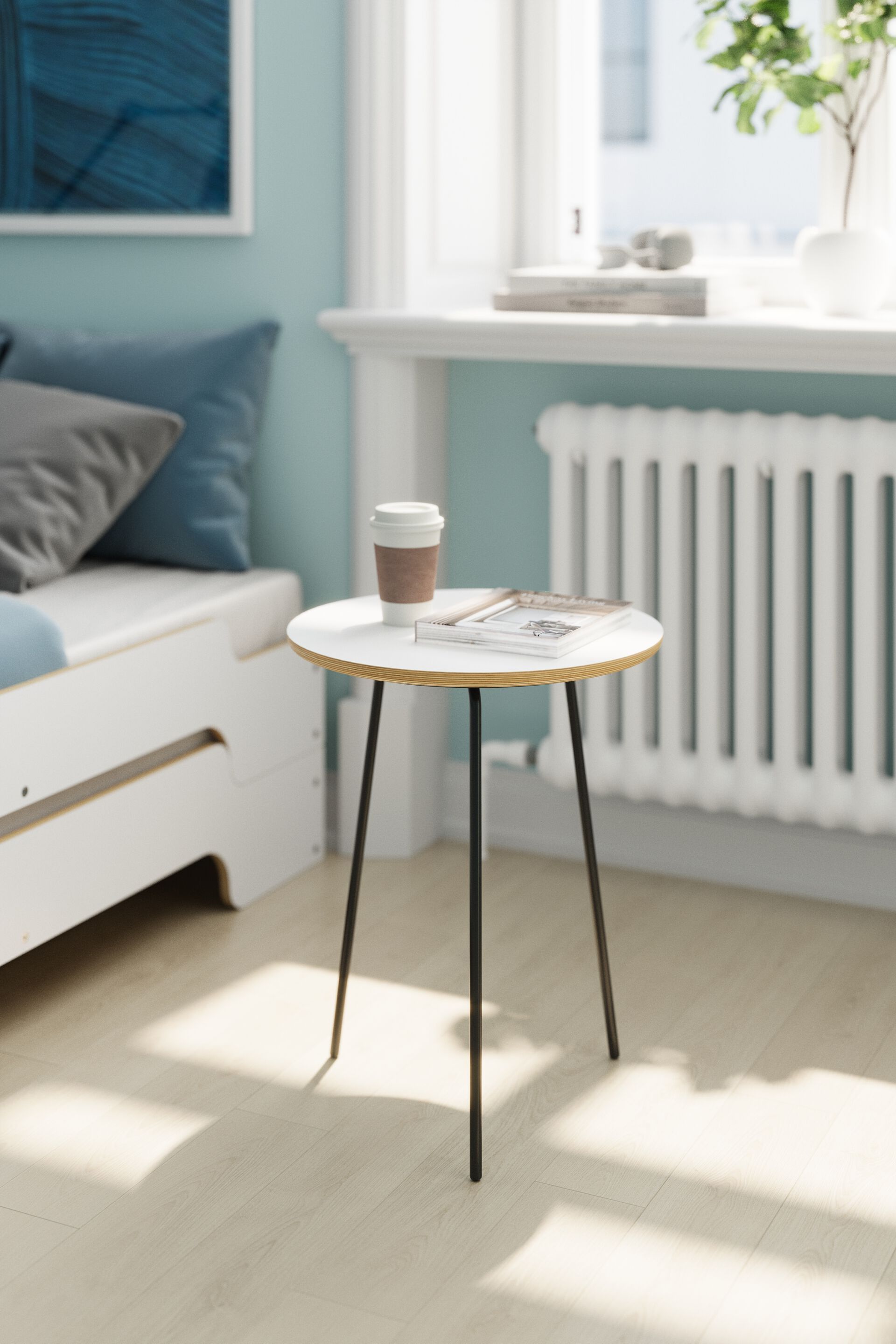 Высокий круглый металлический журнальный столик Müller Small Living JUNO ARCH-00013164 - Вид №2