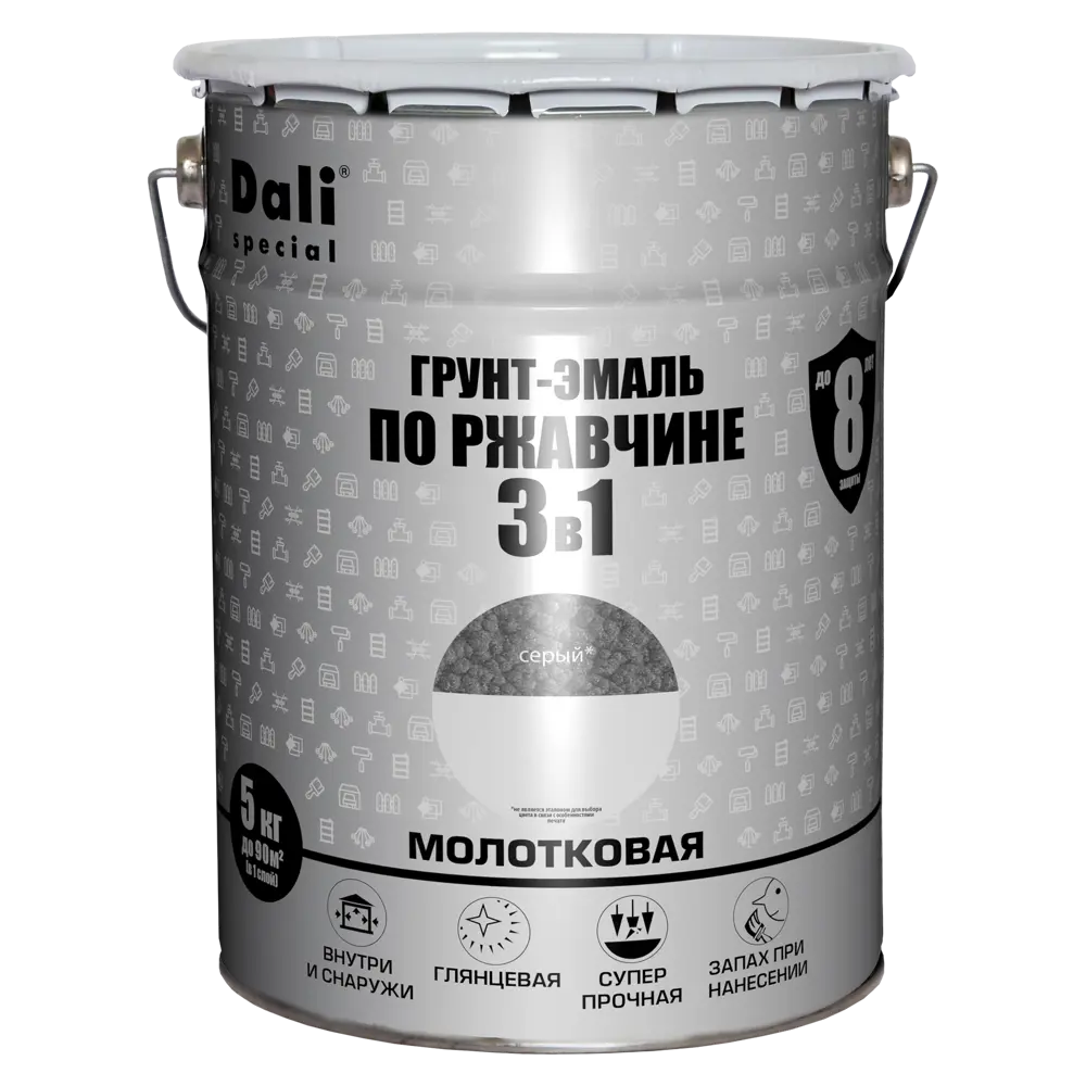 Грунт-эмаль Dali Special 3в1 молотковая для металла с защитой от ржавчины 84584240 STLM-0052324 - Вид №1