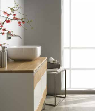 C525M3L50.101RV Тумба подвесная с 3 выдвижными ящиками 50 см A. e T. Italia TRACE Белый матовый - Дуб Италия AeT ITALIA - Вид №4