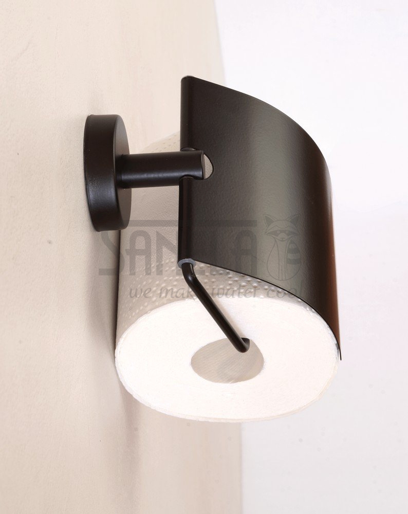 95091 Нержавеющий держатель туалетной бумаги, черная матовая поверхность SANELA  - Вид №1