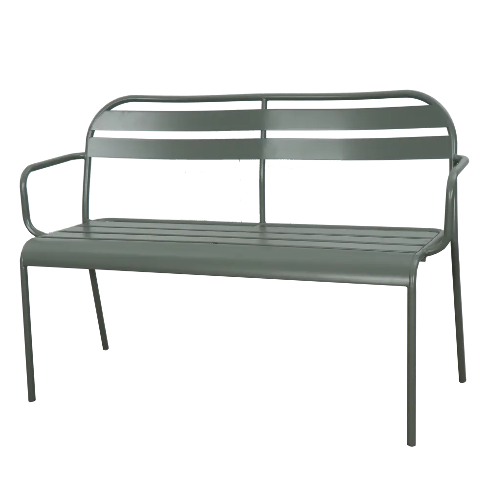 Скамья садовая Café 90x120 см сталь цвет зелёный 82558746 STLM-2207647 Santreyd 
