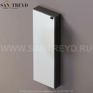 Agape 4x4 Шкаф с зеркалом 120 см в коробе из крашеного алюминия черный A4X4291E