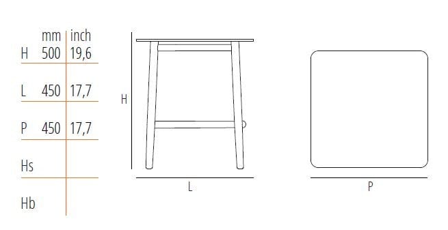 Деревянный квадратный журнальный столик Wiener GTV Design Single Curve ARCH-00086739 - Вид №11