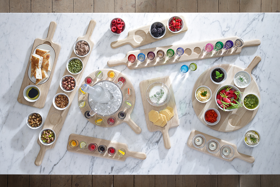 Набор из 6 чаш на подставке Paddle 77 см дуб LSA International P21908517 - Вид №3