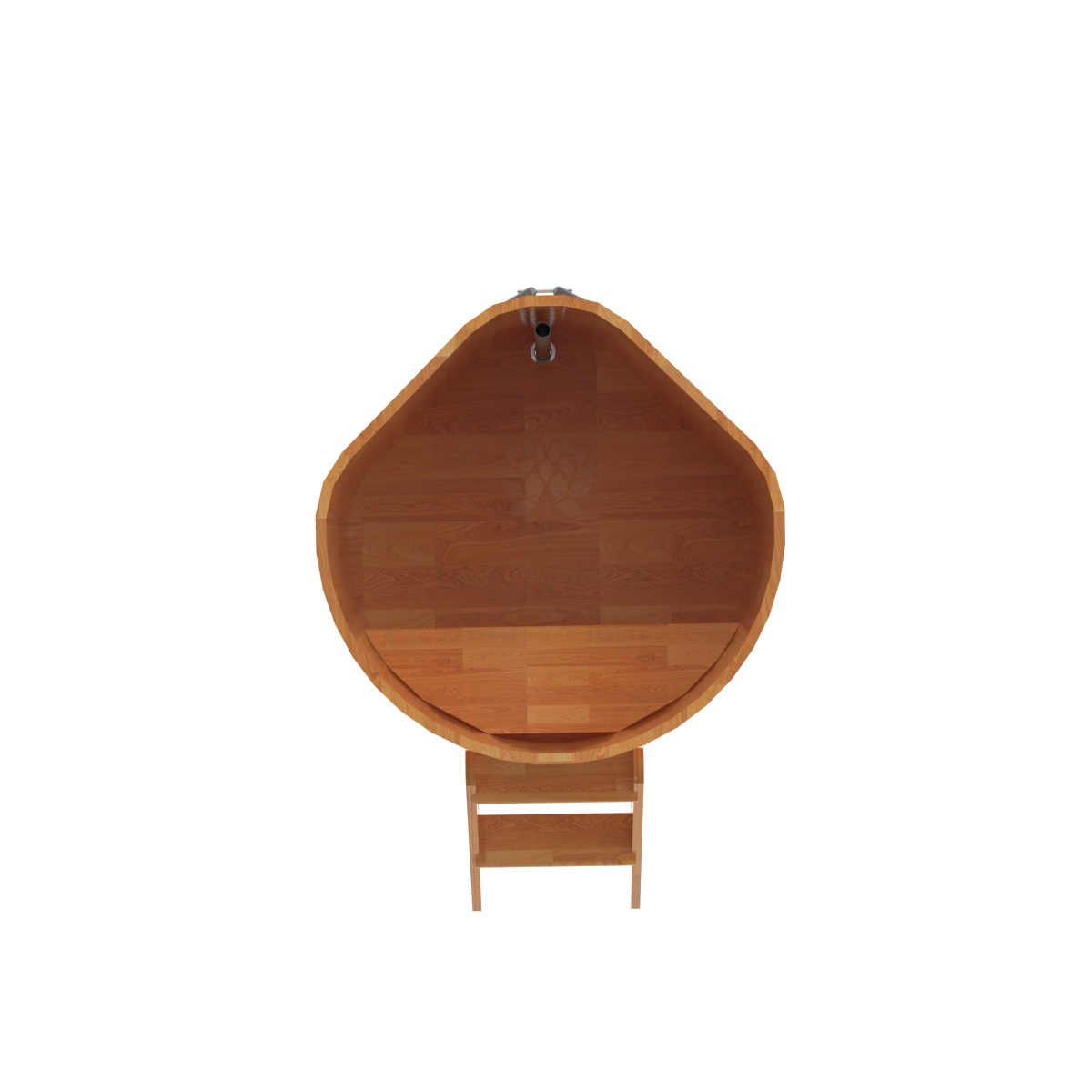 1564 Купель угловая из сращенных ламелей лиственницы 1,03х1,03х1,0 натуральная Alyarus  - Вид №4