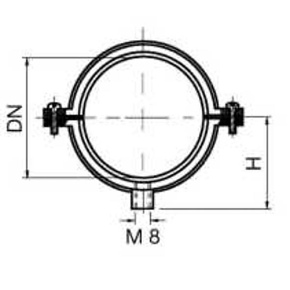 6991835 SANHA 9918 хомут со звукоизоляцией 35 мм  - Вид №1