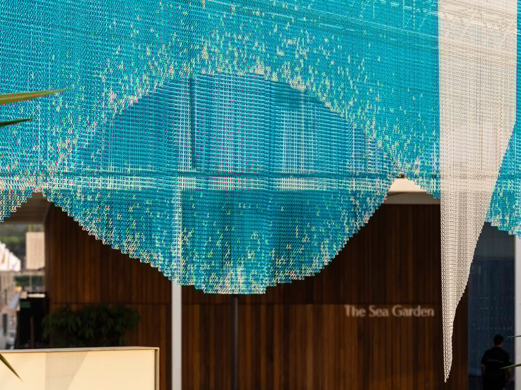 Фасадные ограждения из алюминиевых цепей Kriskadecor CLADDING MARINA PORT VELL ARCH-00027324