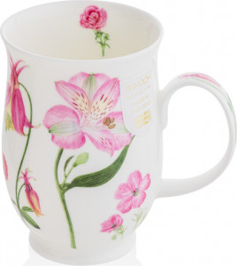 10671211 Dunoon Кружка Dunoon "Розовые цветы.Саффолк" 310мл Фарфор костяной