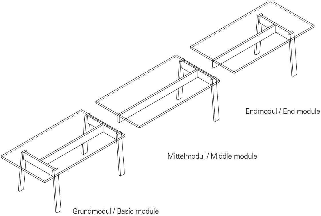 e15 Прямоугольный деревянный обеденный стол Basis sun-id-1424998 - Вид №9