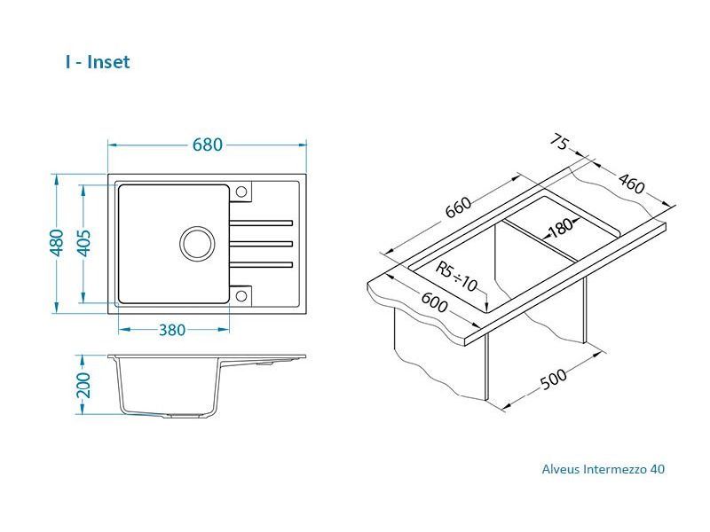 Мойка Alveus INTERMEZZO 40 1144965 - Вид №2
