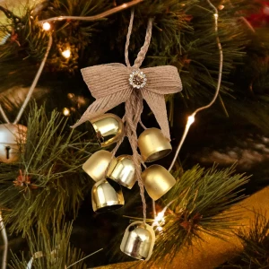 89381643 Украшение елочное «Колокольчики», 13x6.5 см, цвет золотой STLM-1410308