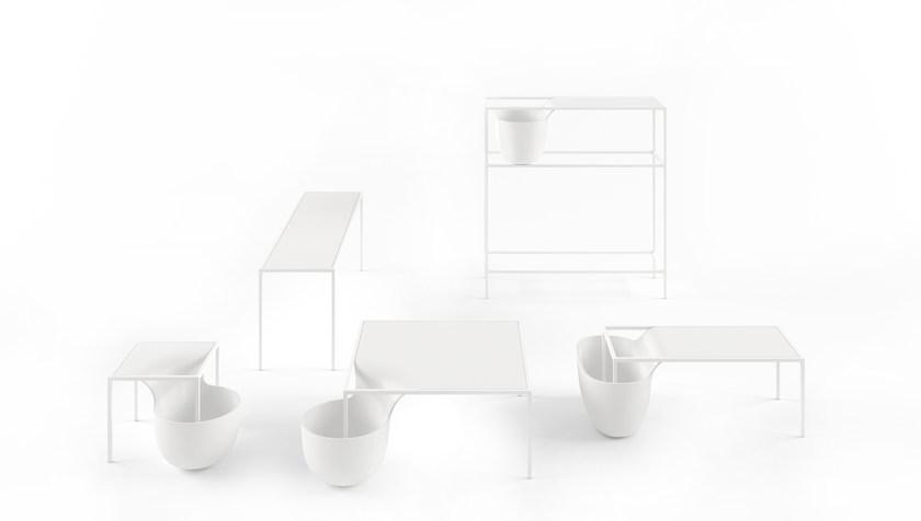 Alias Квадратный журнальный столик с вещевым ящиком Flow bowl sun-id-1452928 - Вид №2