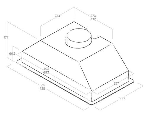 8155218 Вытяжка полновстраиваемая Jetair VIERA GR/A/52 серебристый STDN-0029910 - Вид №8