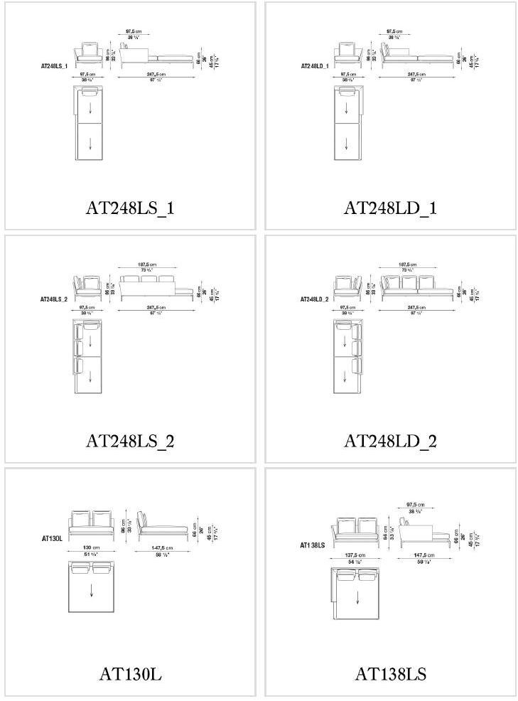 B&B Italia Угловой диван в ткани Atoll sun-id-1427879 - Вид №5