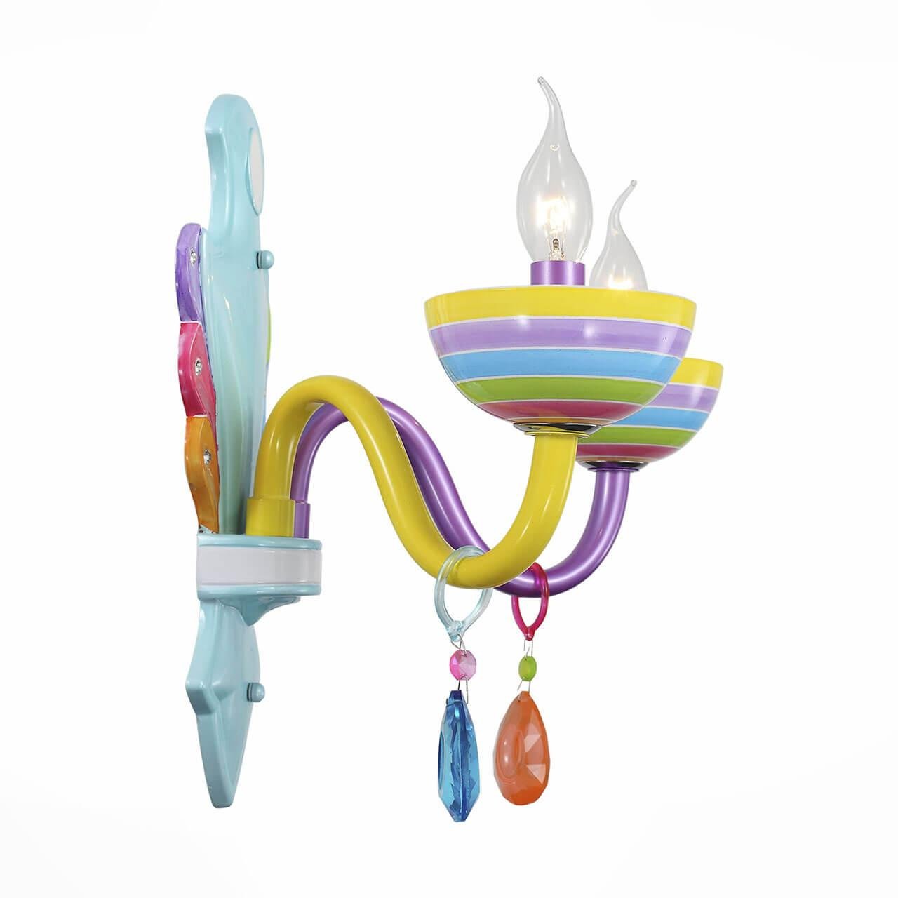 Бра детское Ornato с двумя рожками ST LUCE ORNATO 326258 Желтый;фиолетовый;голубой  - Вид №1