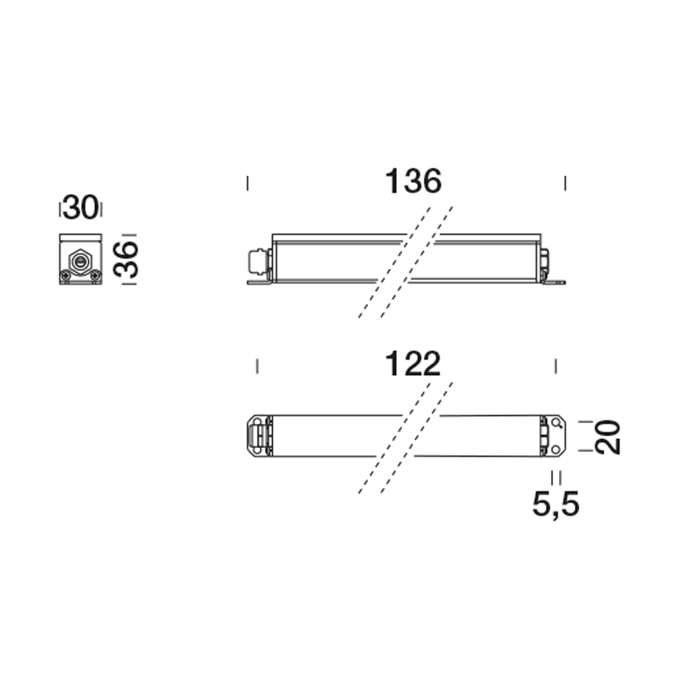 8419161 Встроенный светильник Platek MINI CORNICHE FULL INOX  MINI CORNICHE FULL INOX 100 mm - LED 4000K 13°  - Вид №2